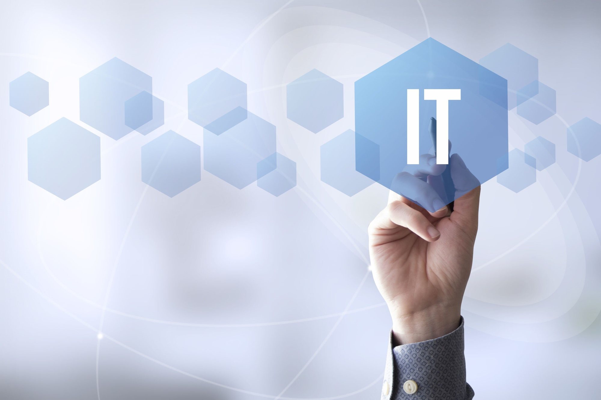IT training and technology concept graphic